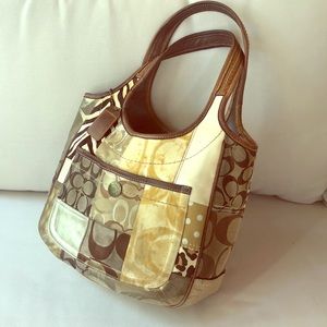 Tan & Gold Coach Purse